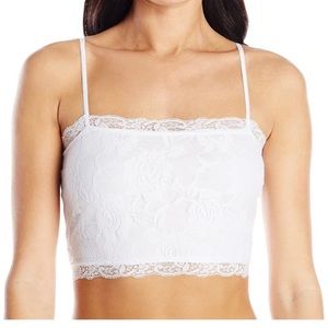 White Lace Bralette Cami with Straps